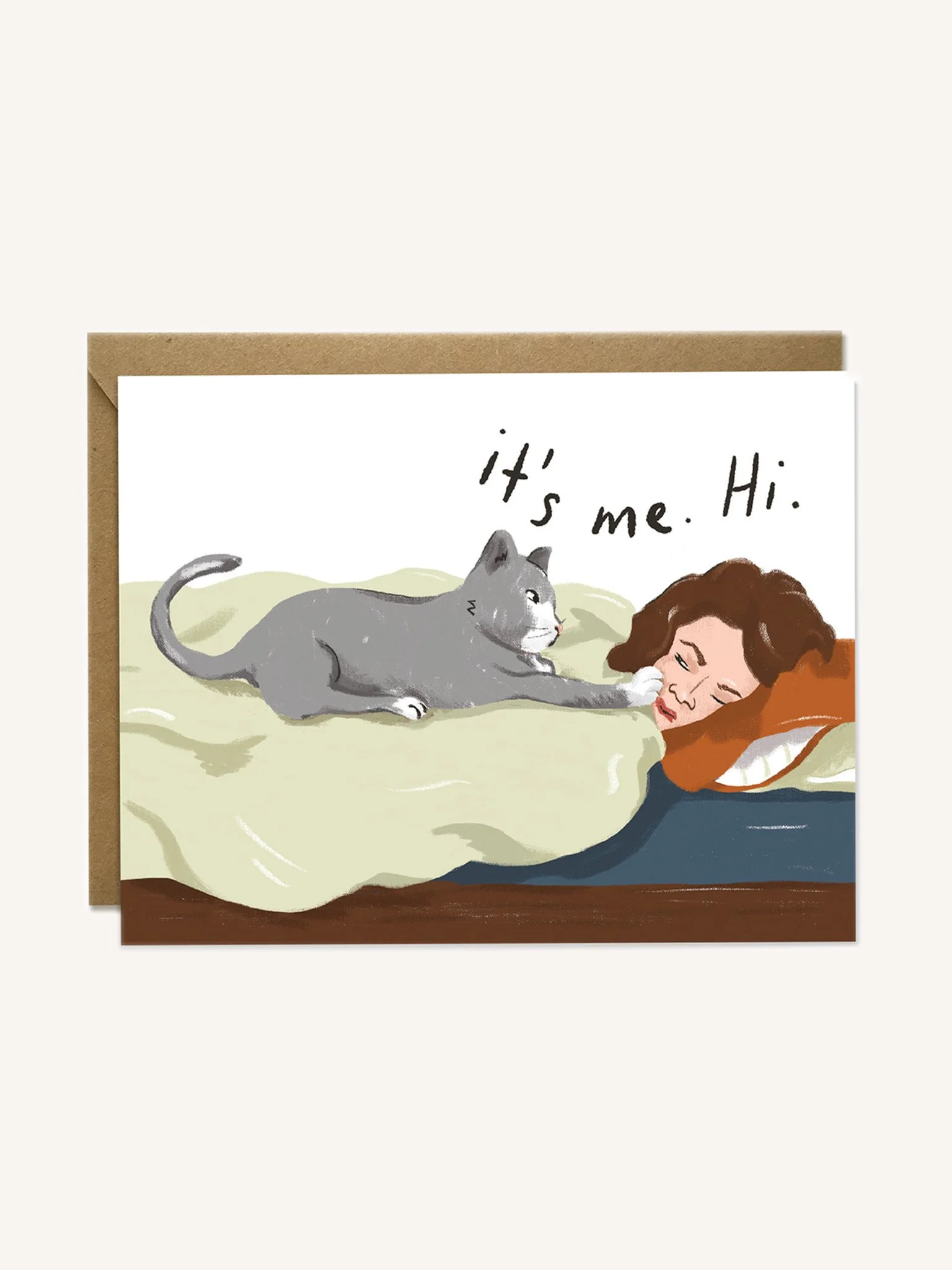 It Me Hi Cat Love Card