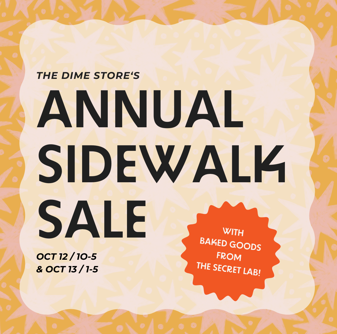 MARK YOUR CALENDARS: The DIME Store's Annual Sidewalk Sale is Almost Here!!