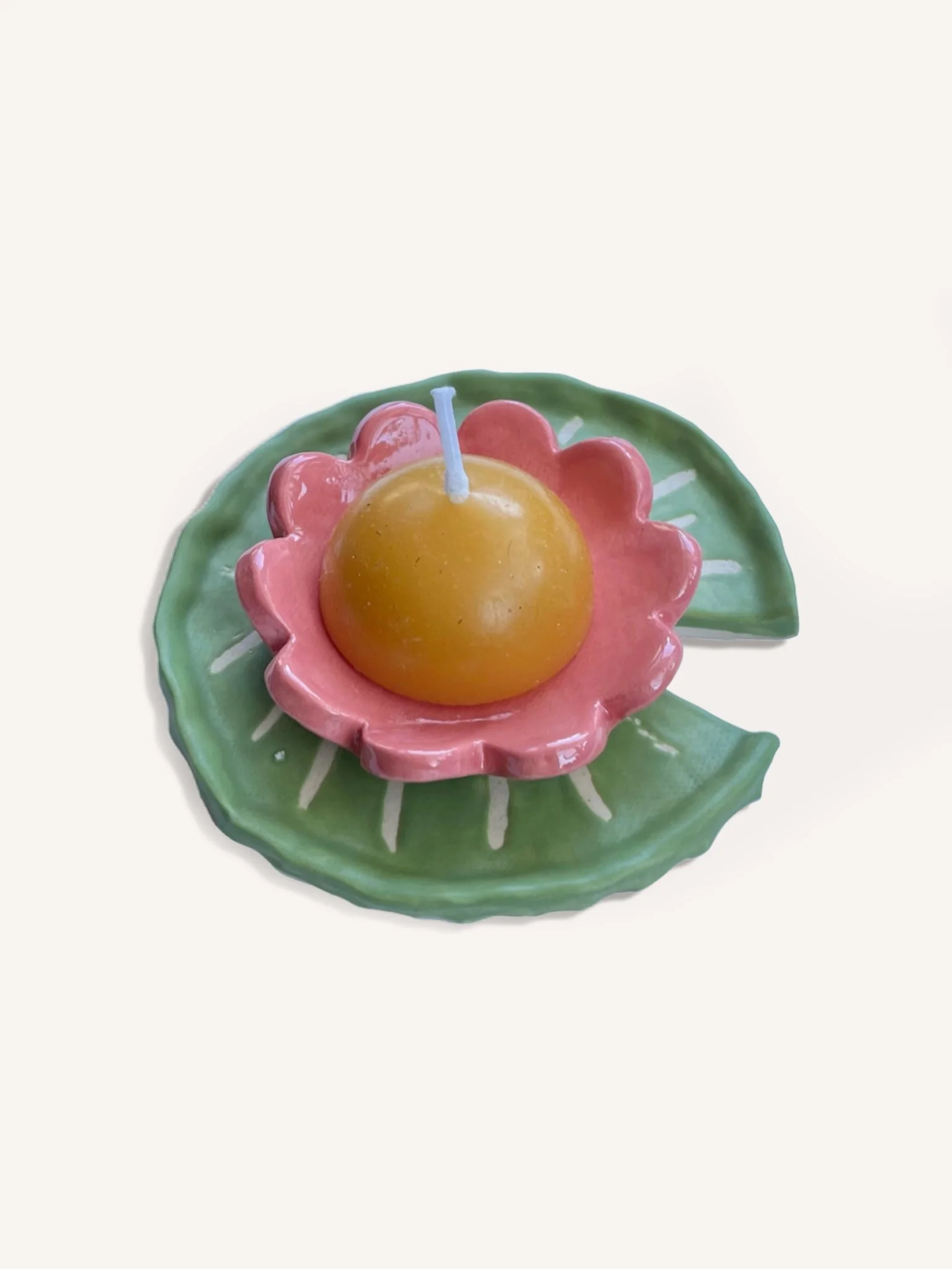 Lily Pad Ceramic Tea Light Holder.jpg