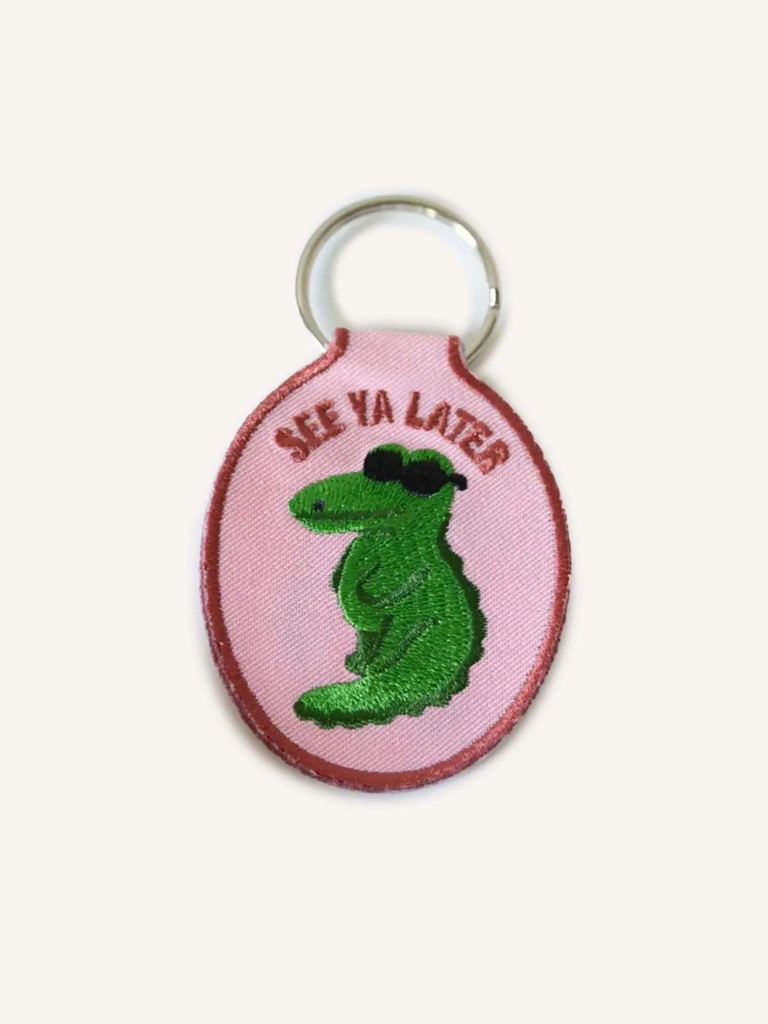 Later Gator Embroidered Keychain