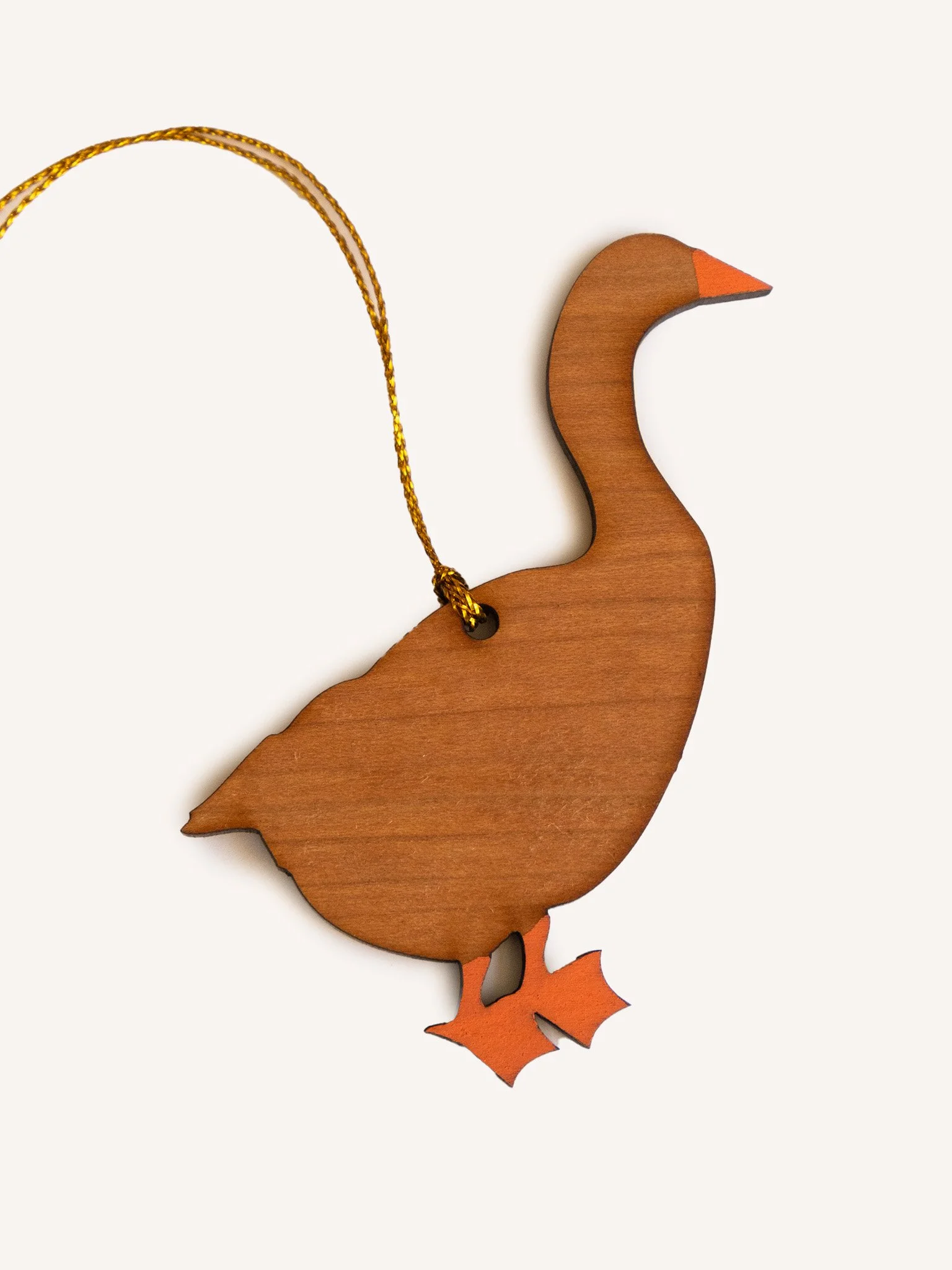 Wood Goose Ornament