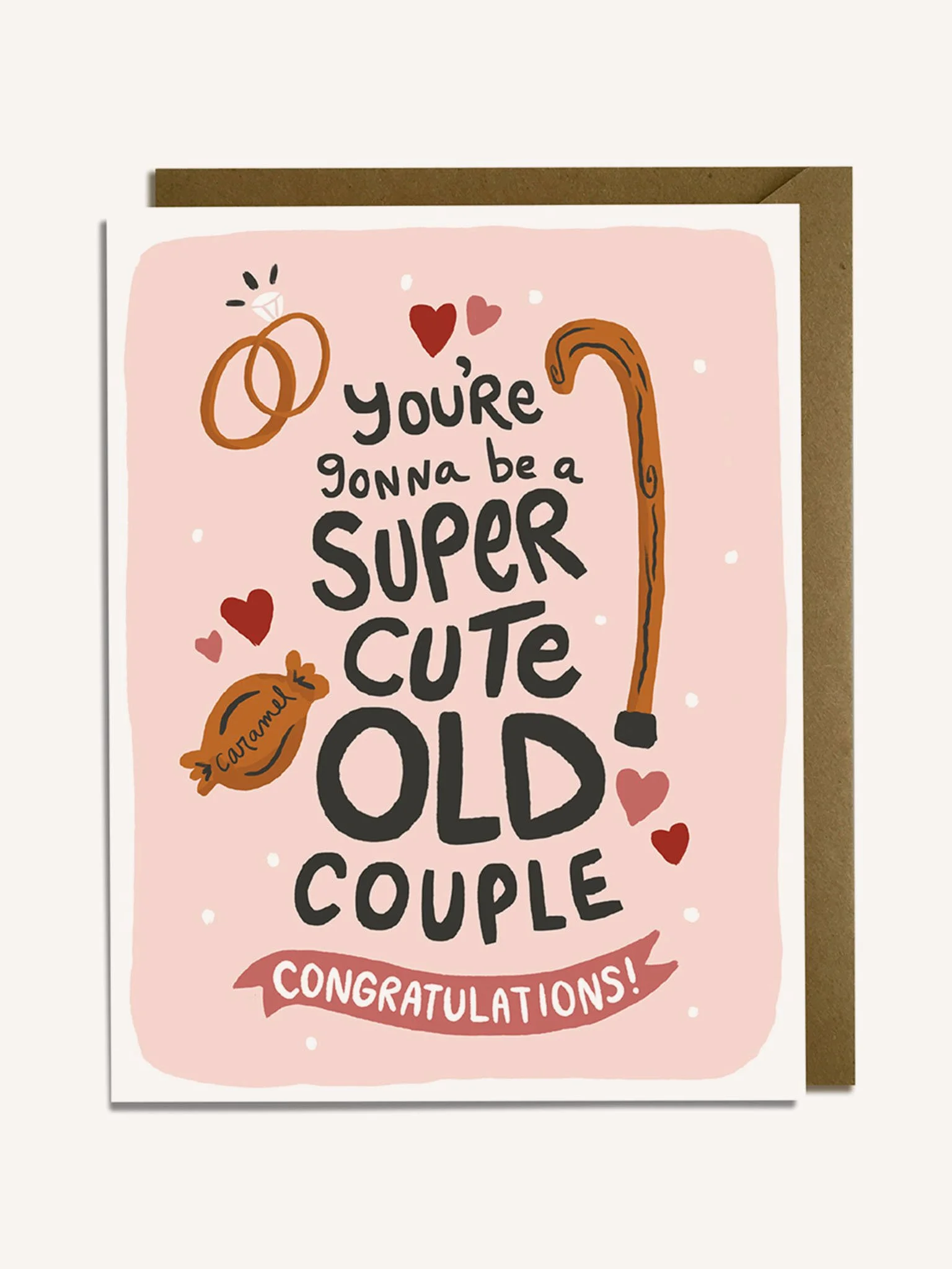 Cute Old Couple Card