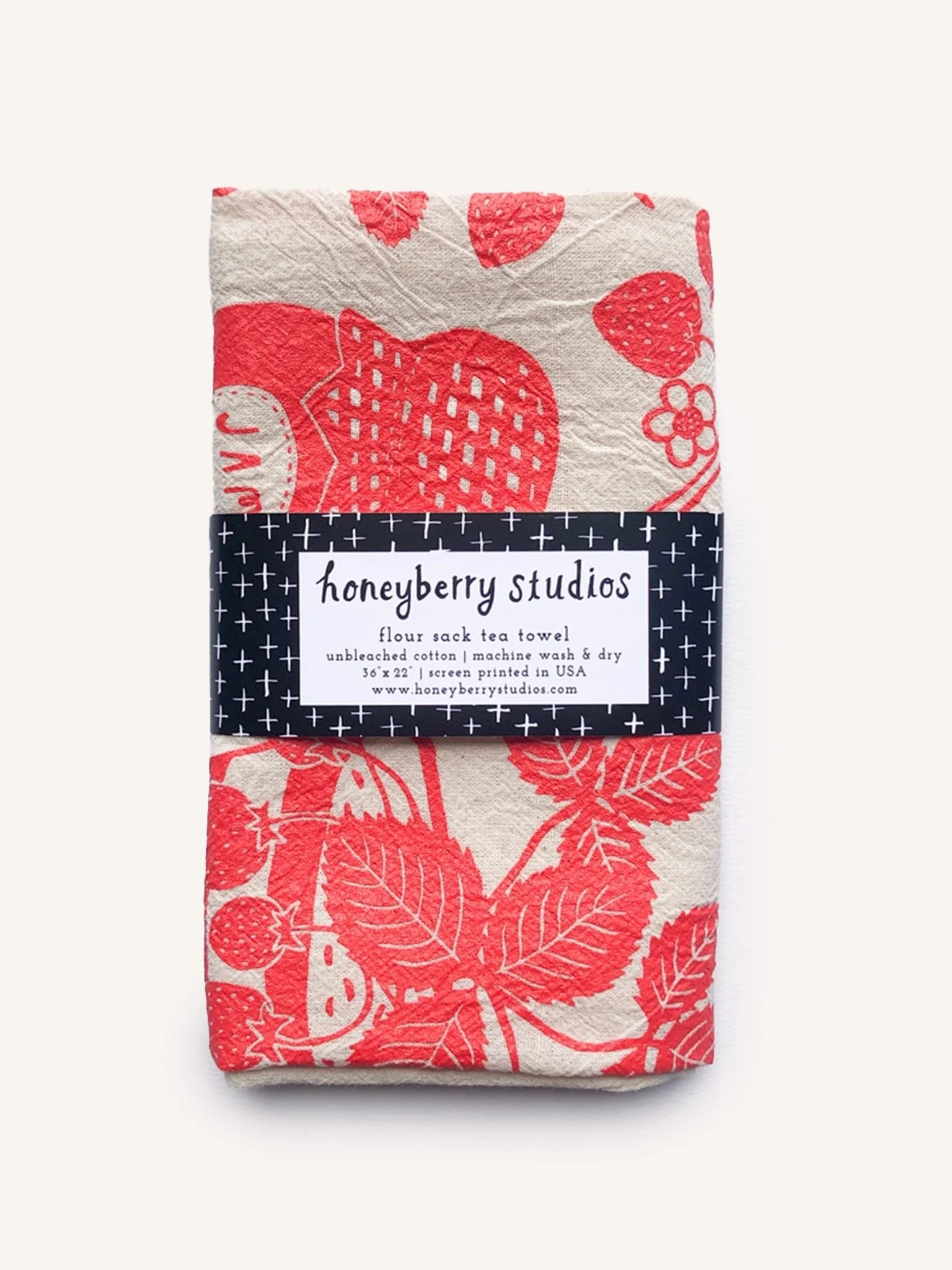 Strawberry Floursack Tea Towel