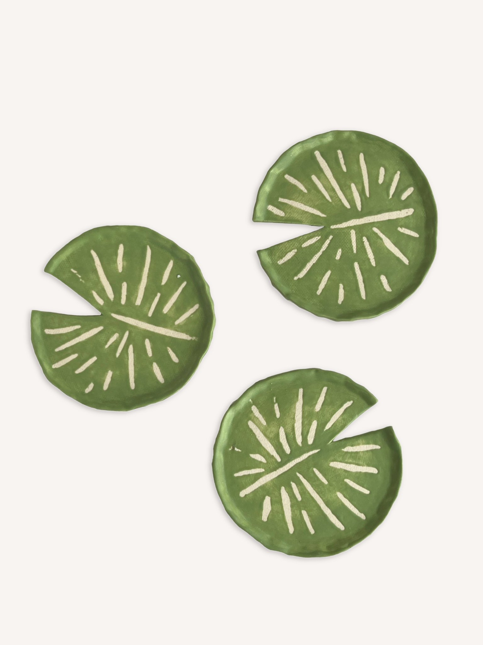 handmade ceramic lilypads