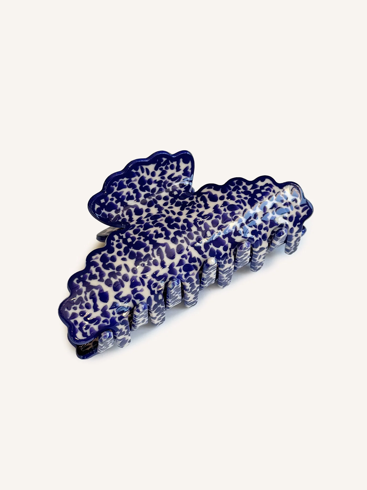 Blue Porcelain Hair Claw