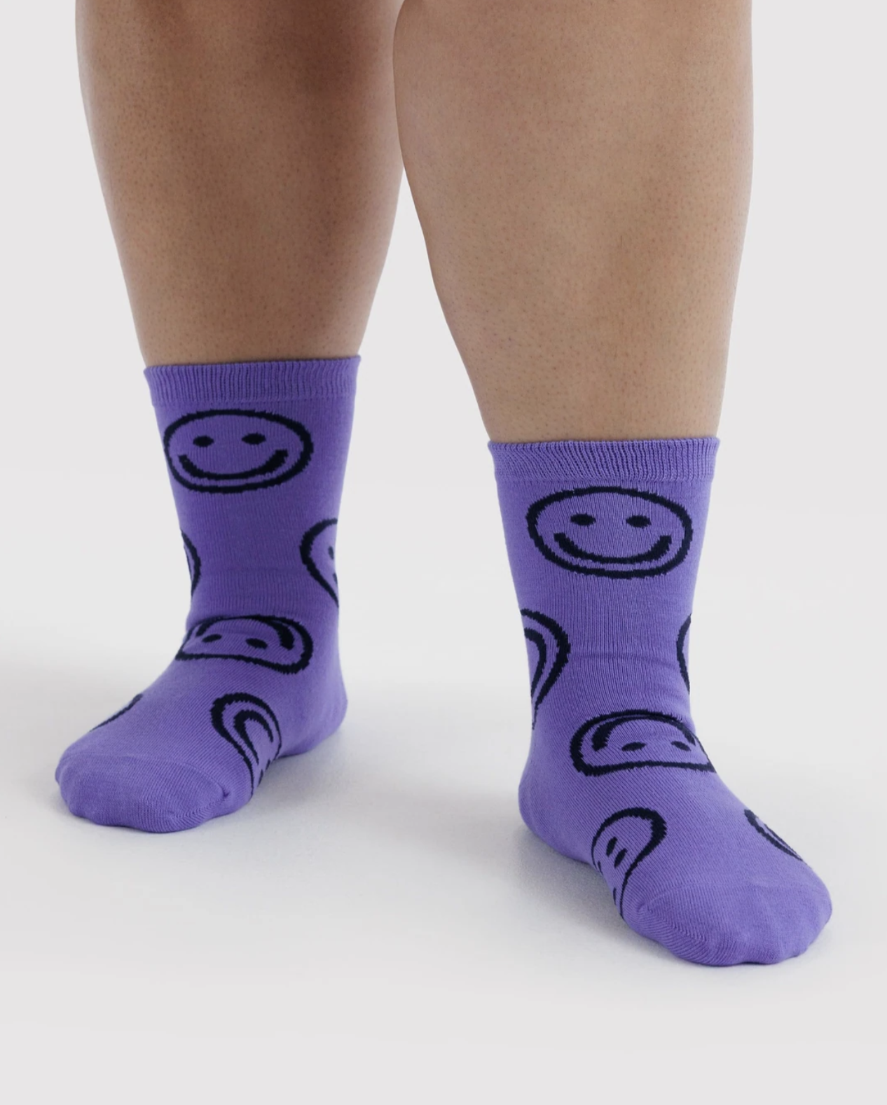 Baggu socks lavender happy styled.png