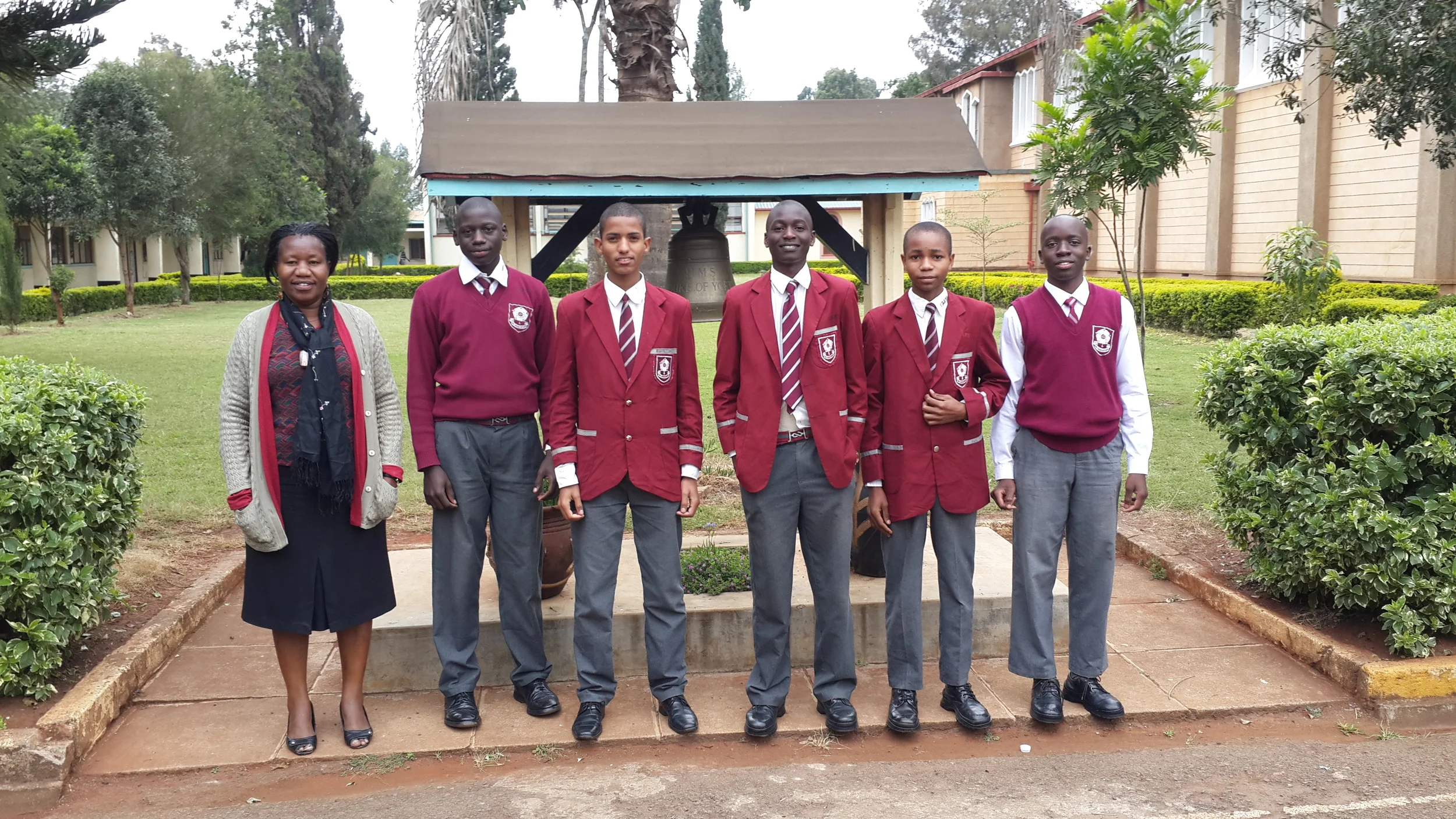 From the left; Mrs Kasambeli, Stephen Hayo, Abdulaziz Shemaka, Alex Magoba, Lennox Kahati and Aswa Philip Katiechi.