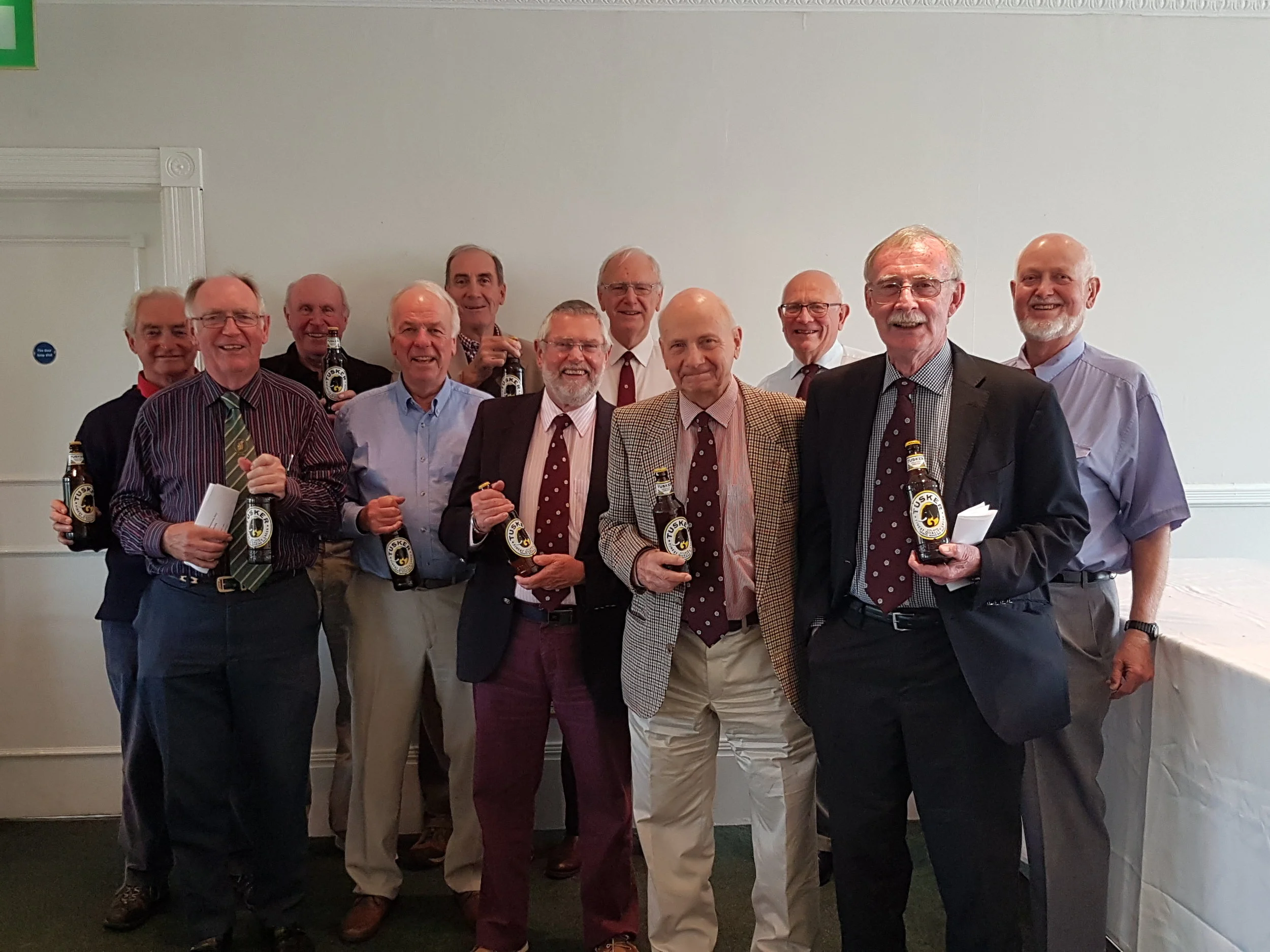 Back L to R; Robin Russell, John O’Grady, Nigel Gaymer, Rodney Bridle, Neil Morison, Robin Crosher Front L to R; John Crosher, Mike Harrington, Alan May, John Tucker, Rob Rowland