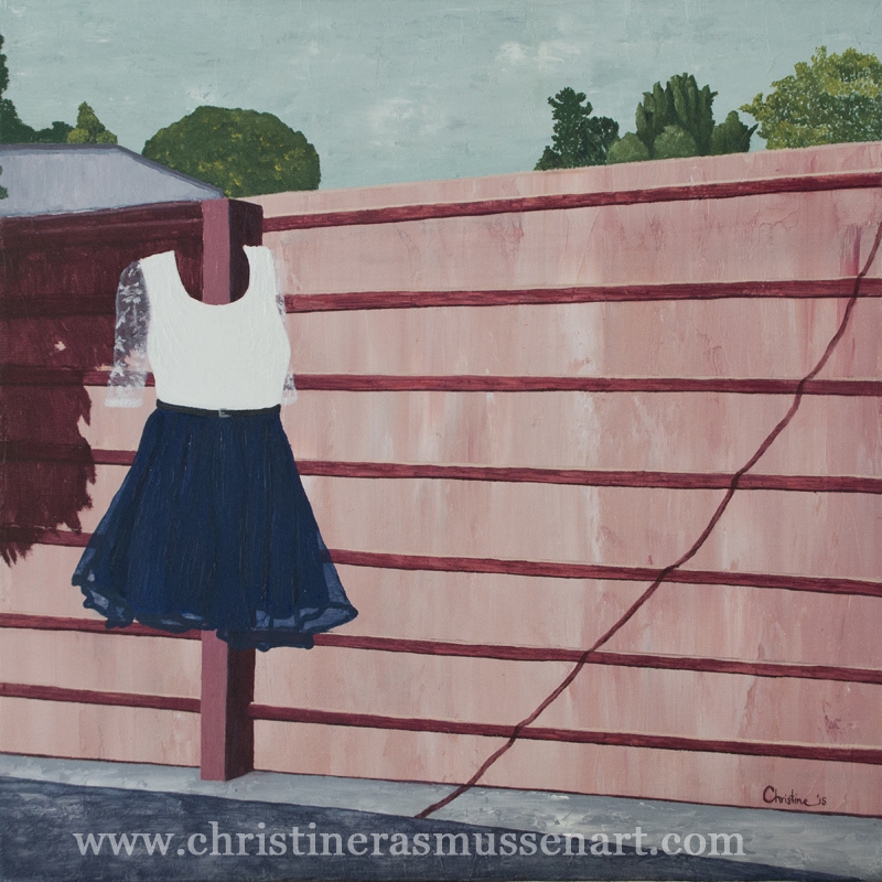 Girlie Girl , 12"x12", oil & acrylic on canvas, 2015. 