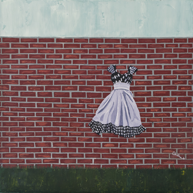 Tomboy, 2015. 12"x12", oil & acrylic on canvas.