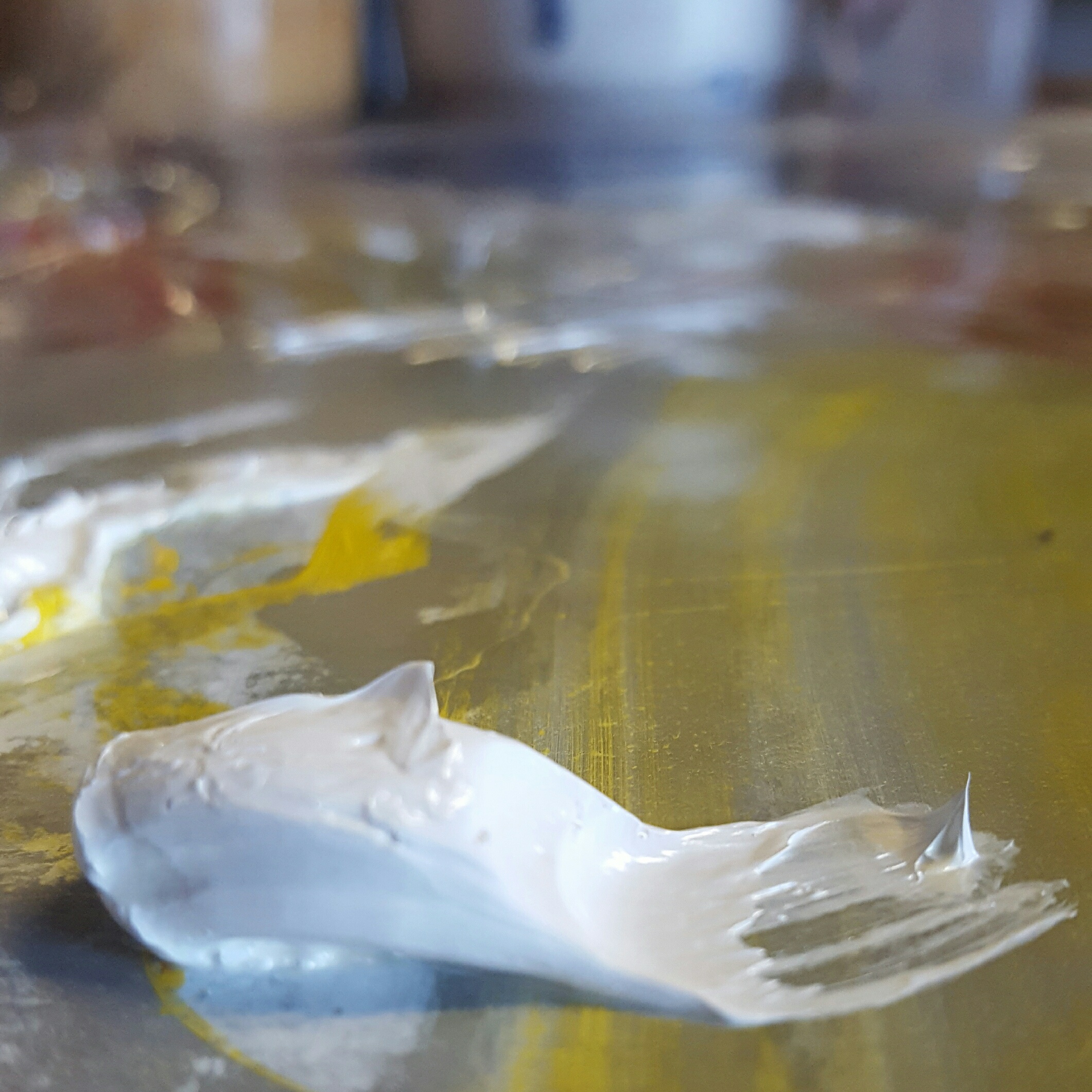 I posted this image on Instagram and asked what people saw in this paint (kind of like looking at clouds). Answers ranged from dolphin to jaguar. What do you see?