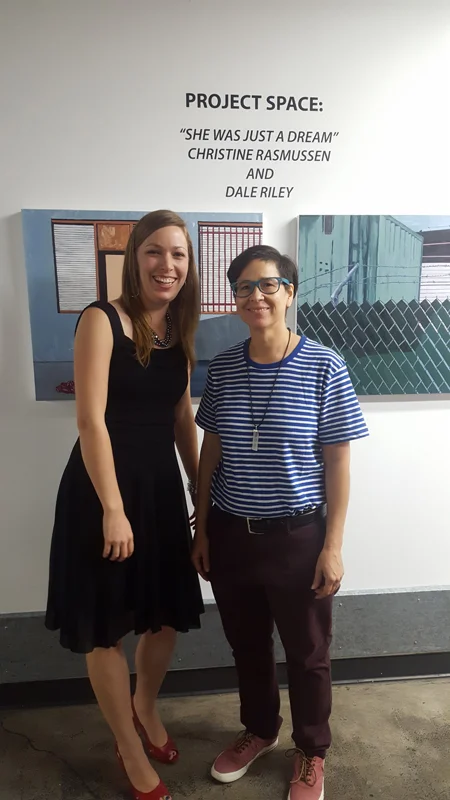 C. Rasmussen with Gallery Manager and mentor, Veronica de Jesus .