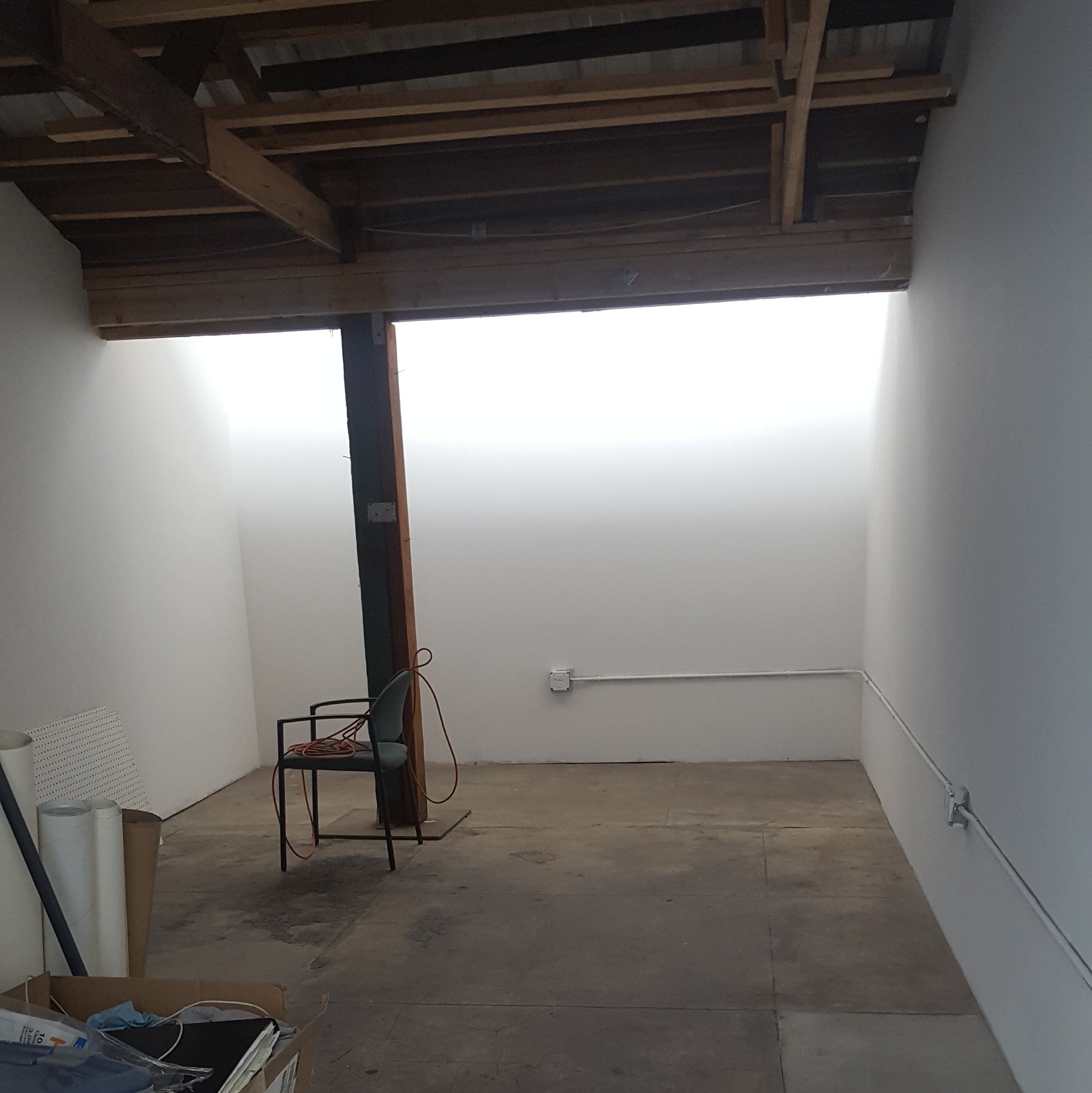 Empty studio, full of possibilities. Photo credit: C. Rasmussen.