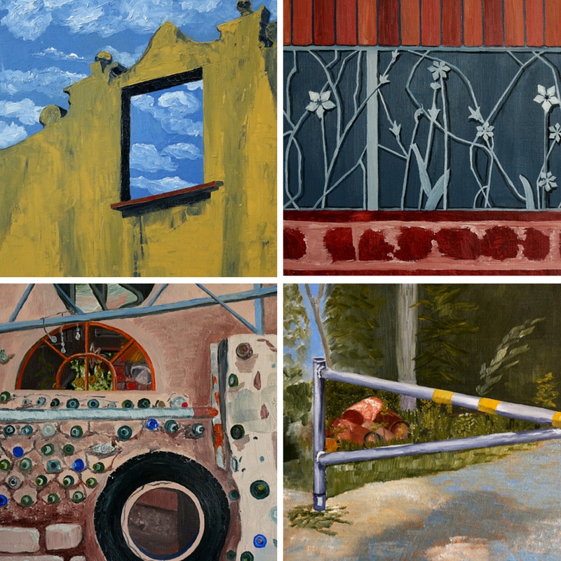 C. Rasmussen | Selections from my Windows series. Each: 6"x6" | Oil on panel | Available individually or as a set.