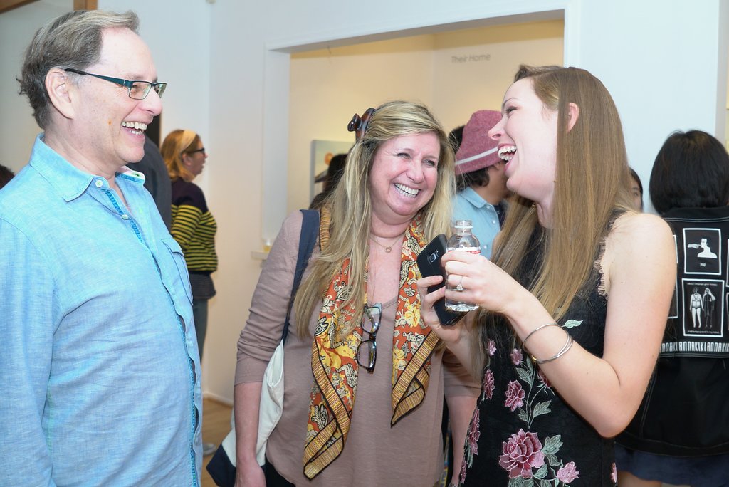 Christine Rasmussen with Diane Namm at LAUNCH LA opening, Feb 3, 2018. Photo credit: Chris Devlin.
