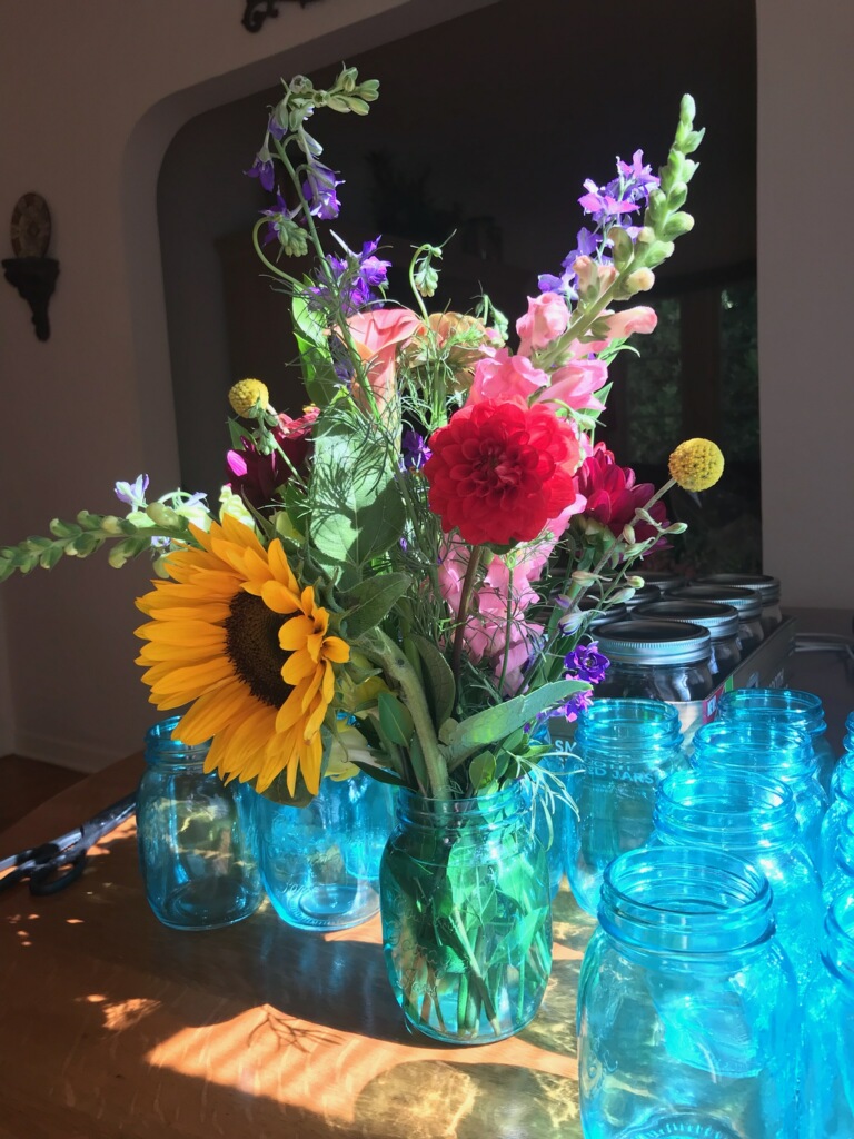 Fresh flower centerpieces