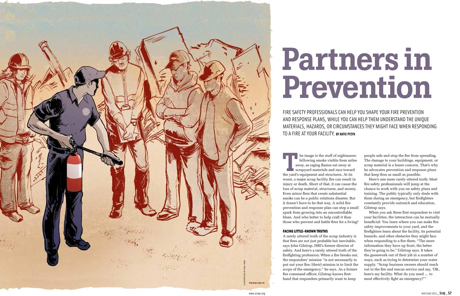 Scrap Magazine, May/June, "Safety Spotlight / Partners in Prevention". All Images Paul Tong © 2015