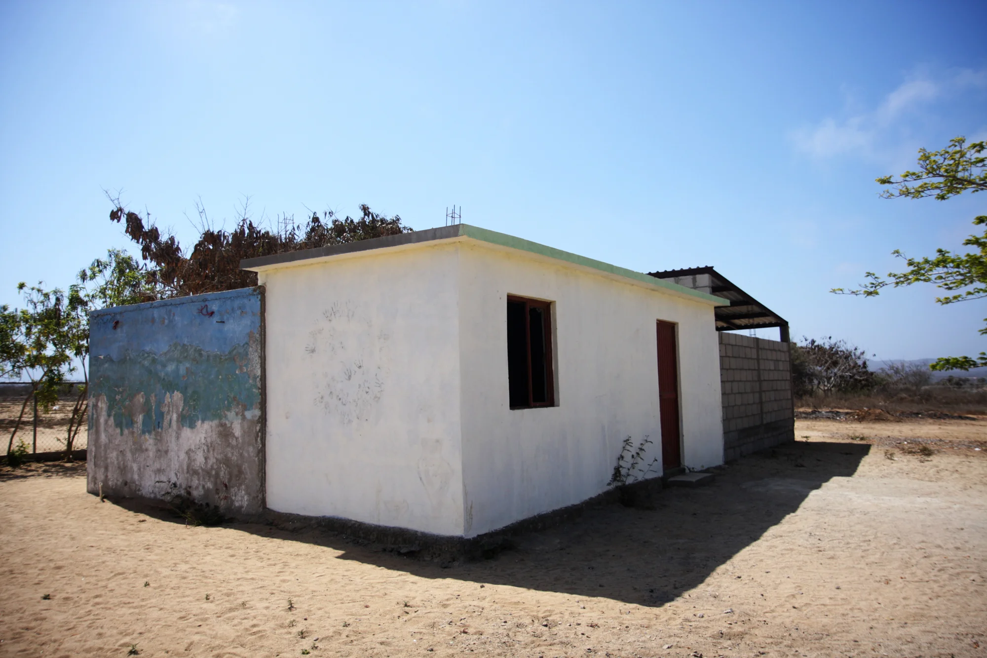 The way the preschool looked the first time we saw it. This is the "bodega side" of the school that the kids weren't using at the time.