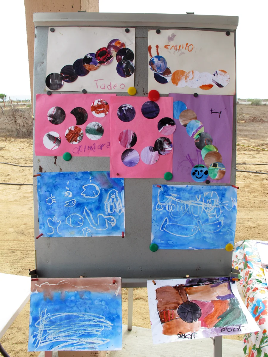 Presentation of the kids' artwork from the year.