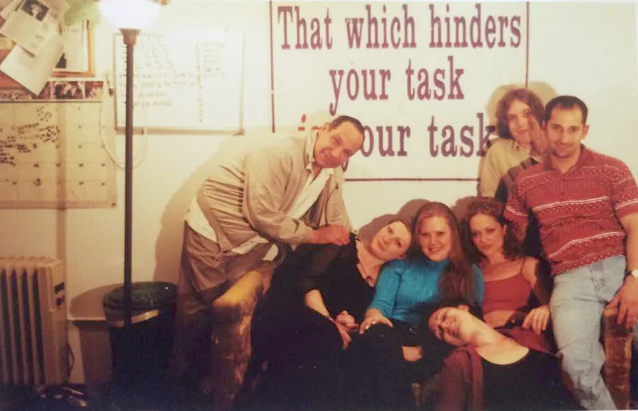 A photo from my Meisner class with Joe Anania, in the late 90's. That's me, all in black.