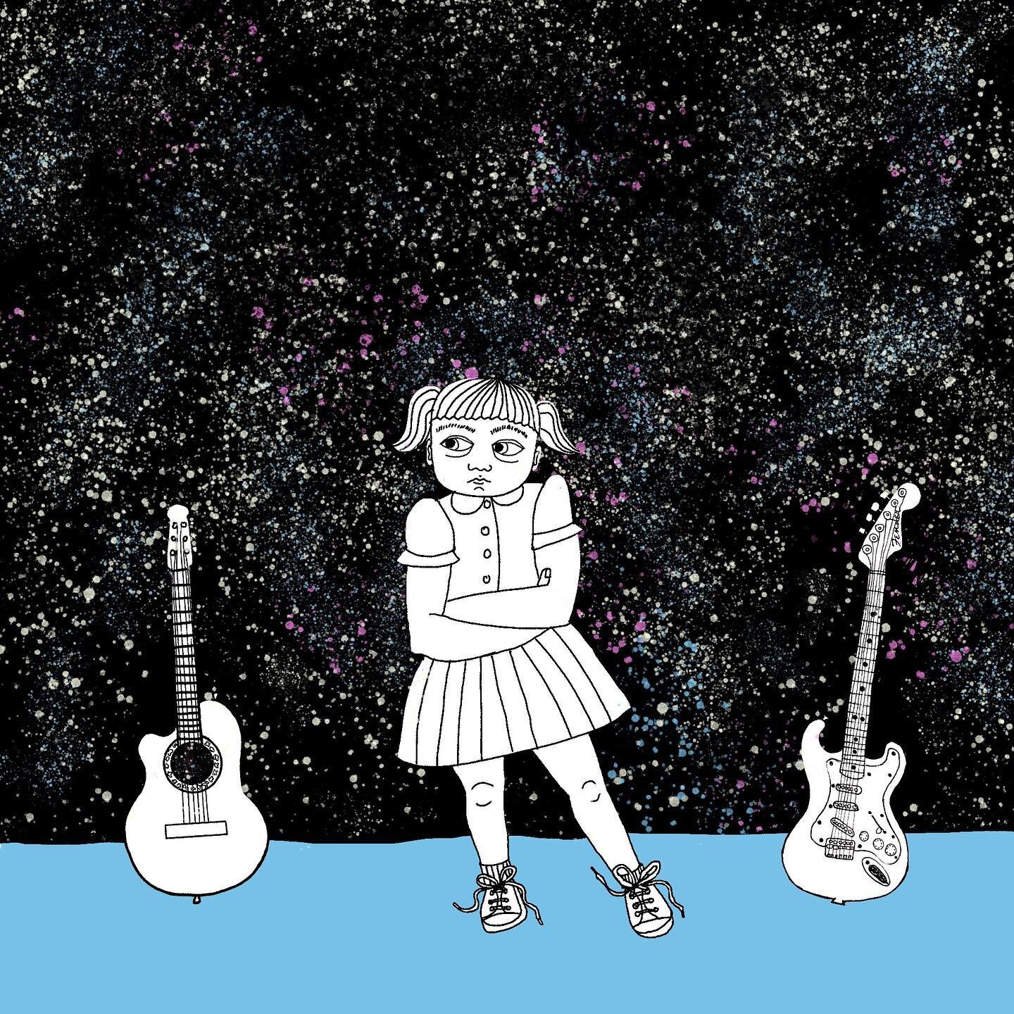 Contemplating my intense &amp; complex relationship to music using digital tools and expressive arts therapy. 

#cosmos #music #innerchild #littlezoe #arttherapy #expressiveartstherapy #guitars #complexity #therapy