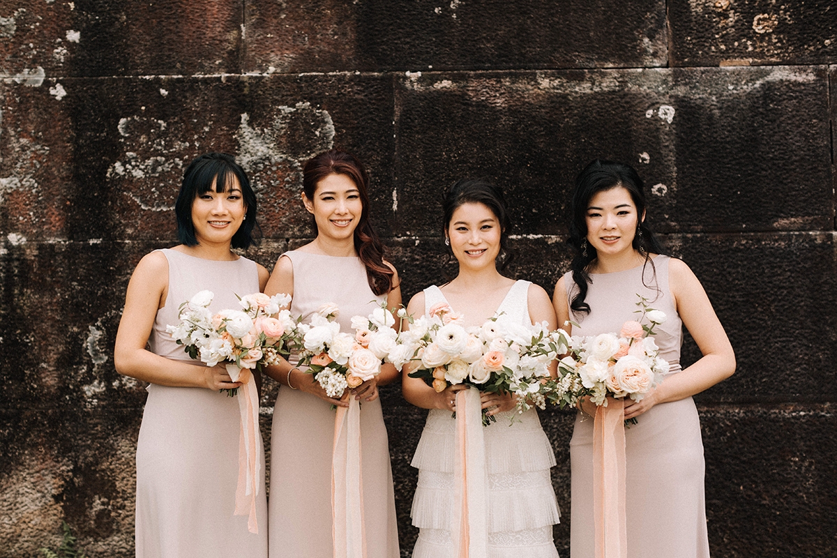 Bride makeup by May VL, Bridesmaids makeup by Anna Le, Hair by Kevin