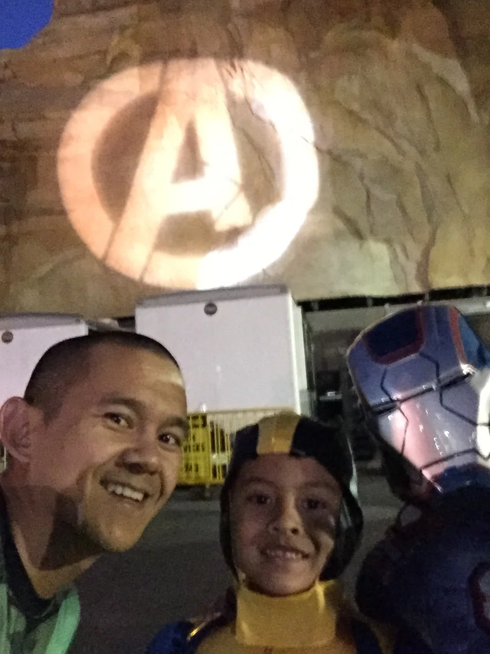 Excited to see the Avengers logo on the course