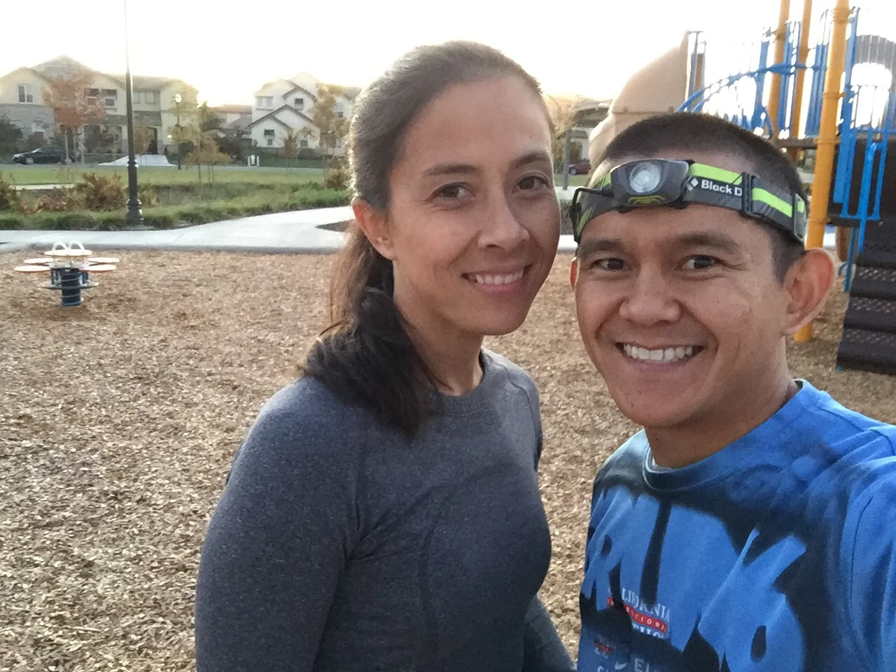 Typical #runnerswitch spot - a park. The kiddos get to play while waiting.