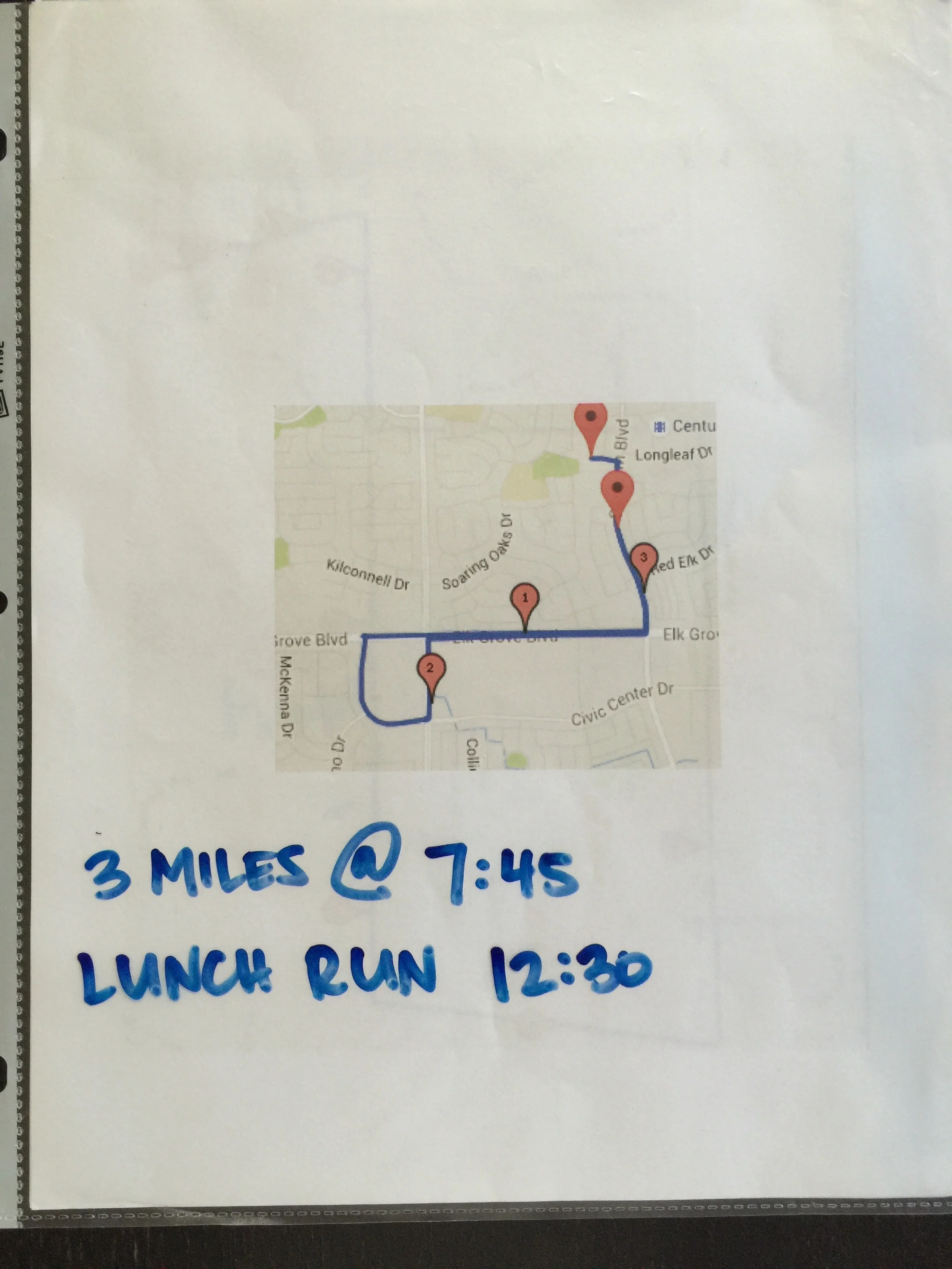 Easy to print out route and put them in a sheet protector. Dry erase marker makes it reuseable