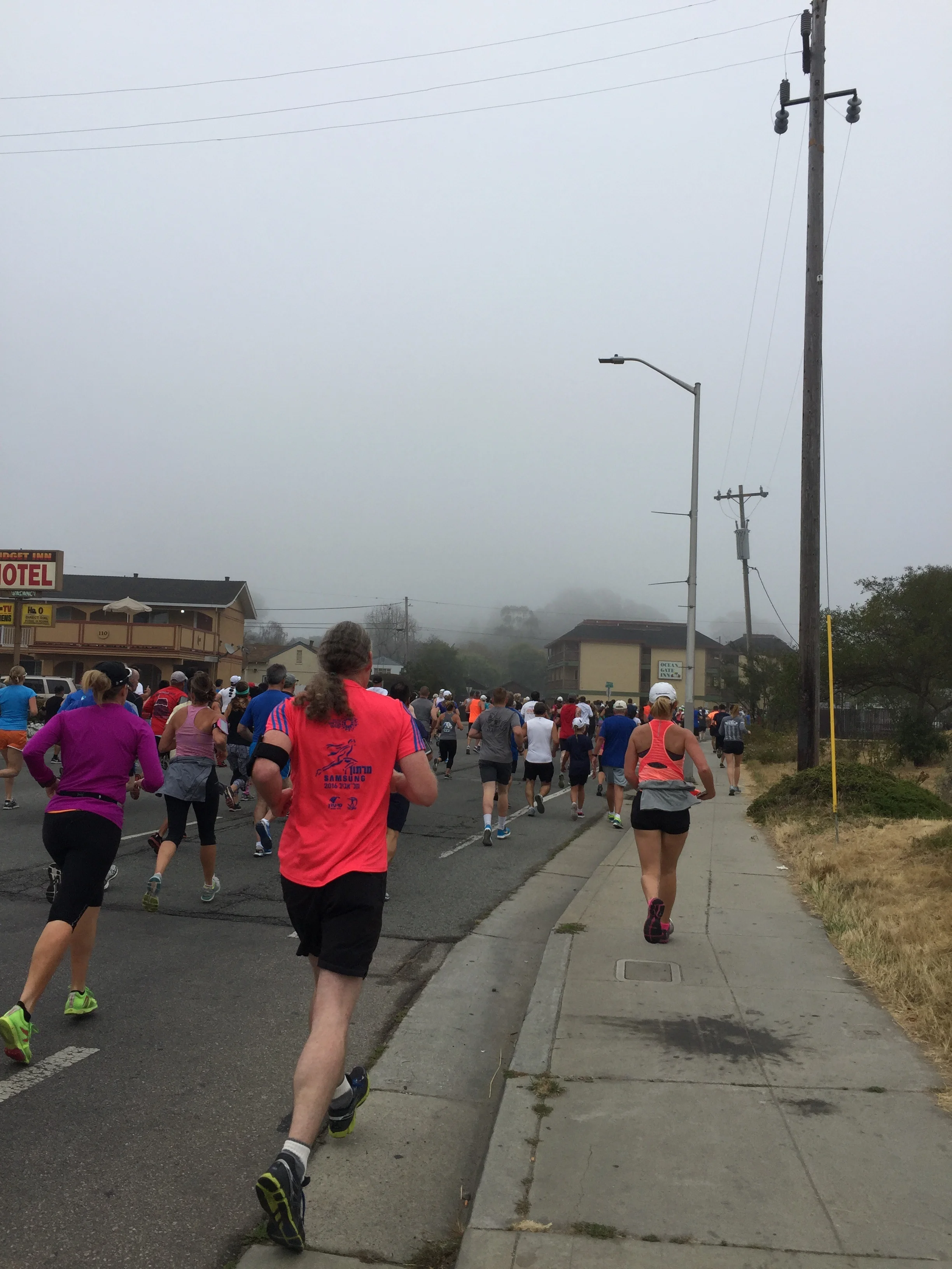 Mile 1 and the crowds were still thick.