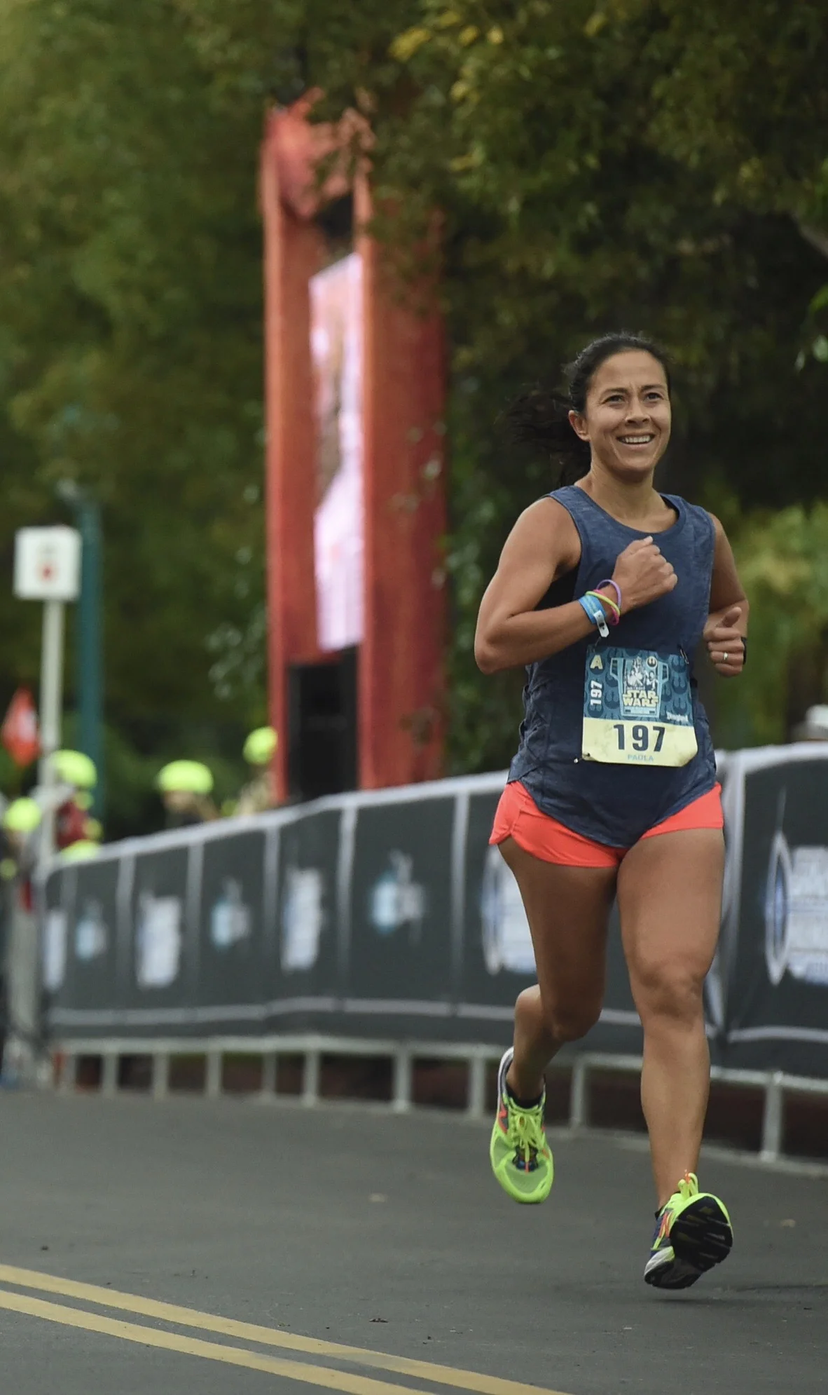 Seeing the finish line and the clock at 1:42 was an awesome moment!