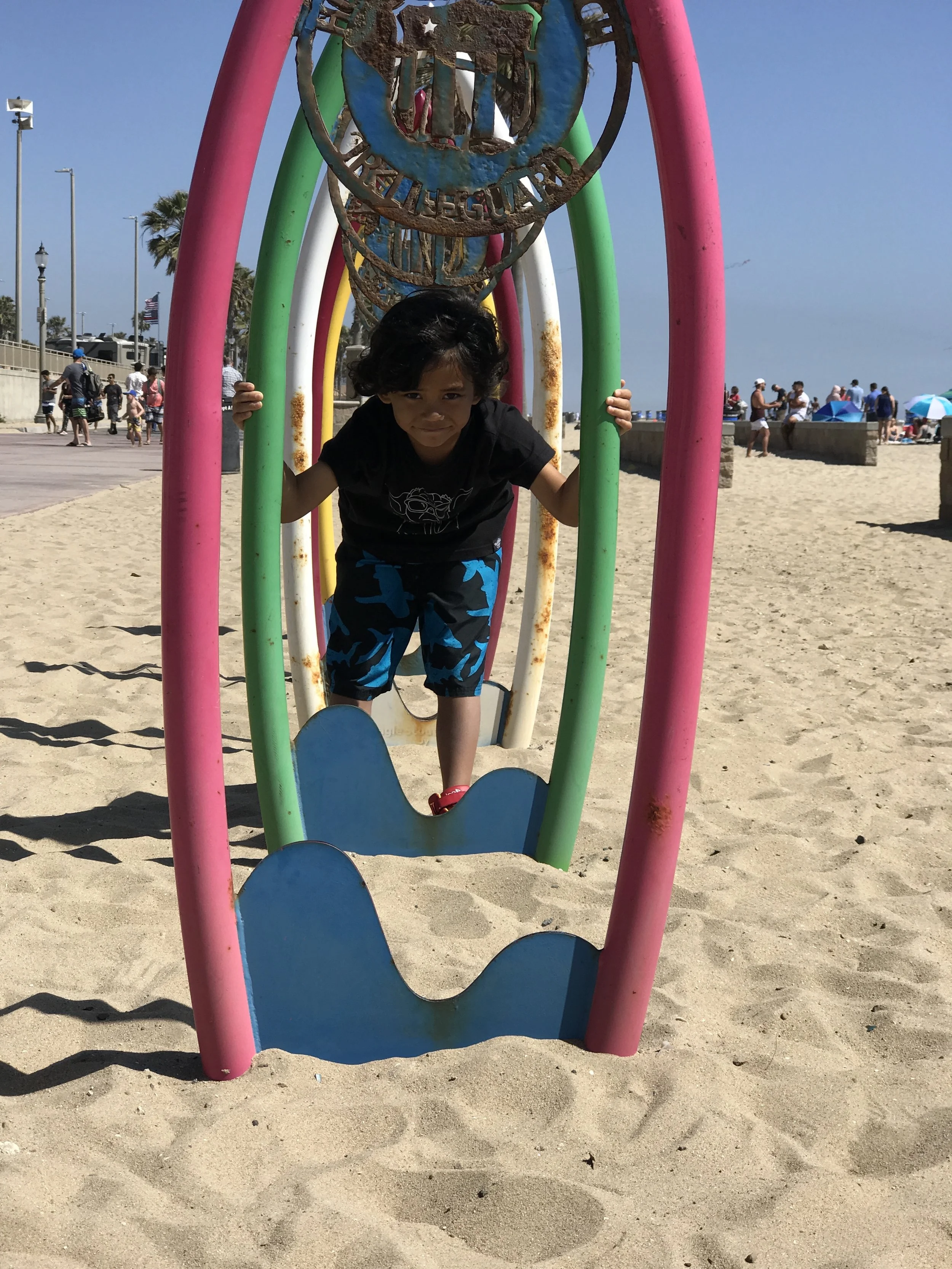 He loves the beach and ocean, not so much the wind