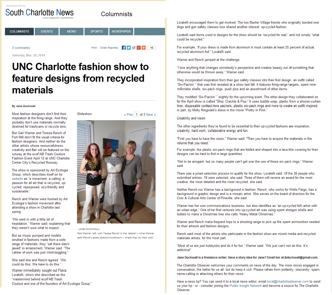 Charlotte Observer 3.2014