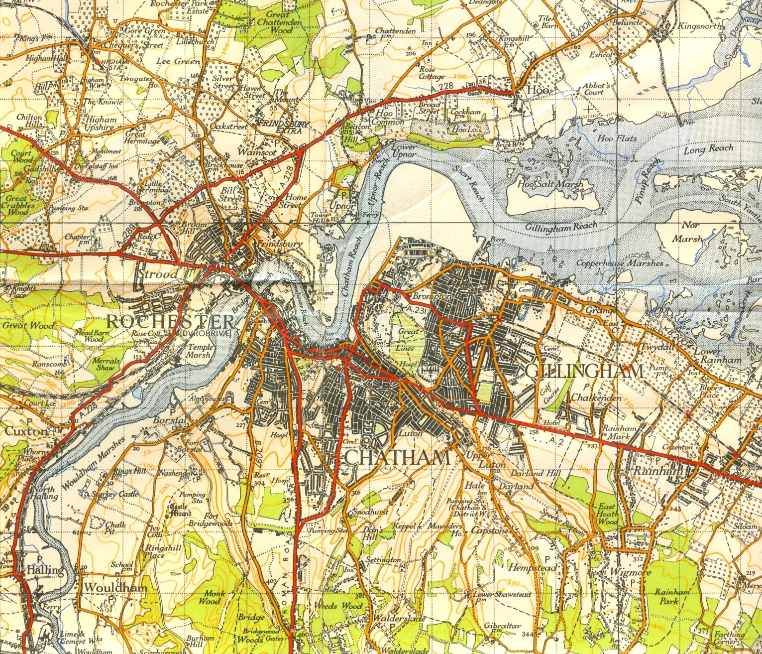 This map dates from 1940 - the naval Dockyard is blanked out.