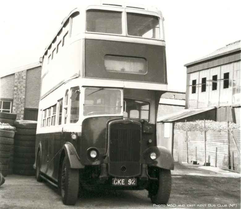 Sister vehicle GKE 92 in typical as-withdrawn condition awaiting disposal.