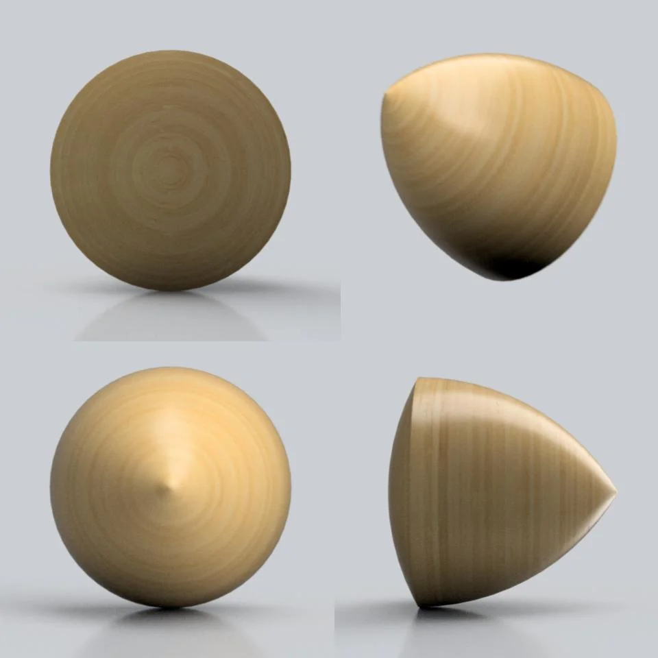 Solid of constant width modeled and rendered in Fusion 360