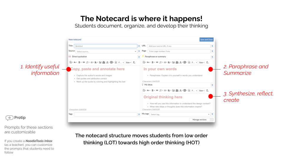 Noodletools Notecards Design Education — Aidan Hammond