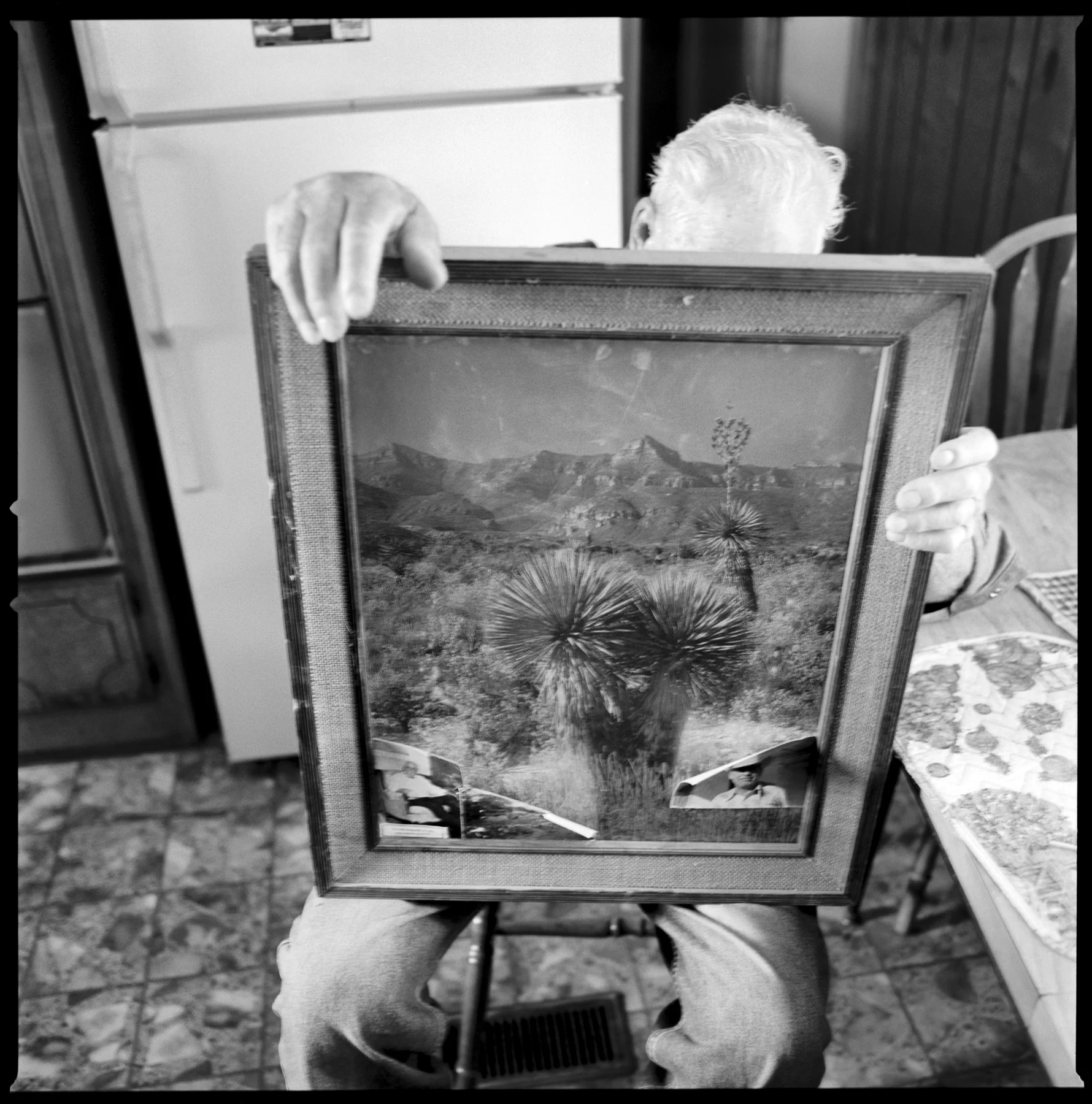 Wilbourne the ”Bee Man” in his kitchen Marfa, Texas 2012 Made with Hasselblad 501c with Kodak Tri-X 400 b&w film