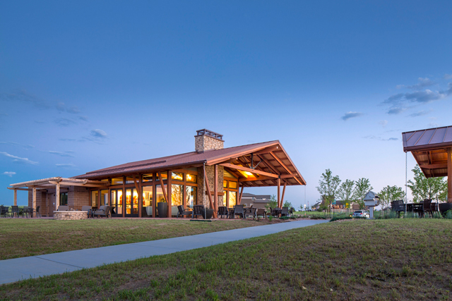 THE LAKE CLUB AT CENTERRA - 3,000 SF pool pavilion and club house facility with a 4,500 SF pool for The Lakes at Centerra Community. Scope consists of hardscapes and site walks, swimming pool with associated water features and mechanical equipment, pool pavilion building, club house building, facility parking and landscaping.