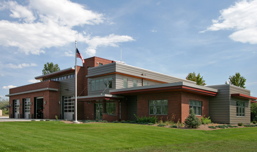 ROCKY MOUNTAIN FIRE STATION #1 - A new 2-story 9,768 SF fire station with 4 vehicle apparatus bays.