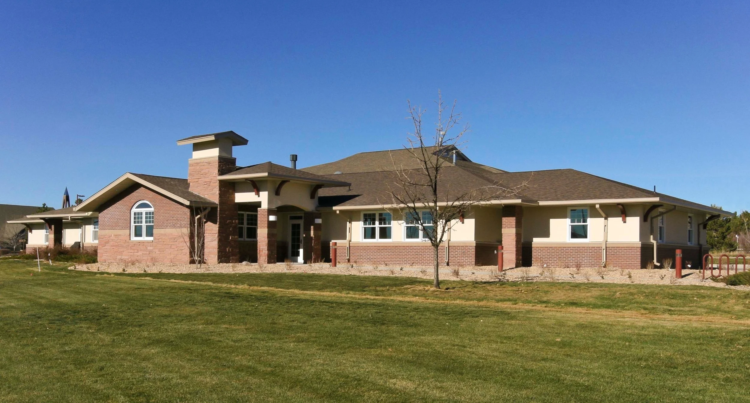 LOVELAND FIRE STATION ADDITION - A 4,199 SF renovation and addition to an existing 8,935 SF 1-story fire station including offices, exercise rooms, kitchen and bath remodel, and main entryway.