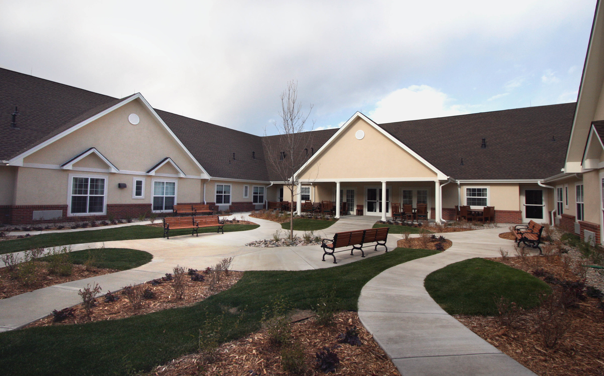 LOYALTON AT THE BROADMOOR- 21,442 SF addition to existing occupied assisted living facility. Building Type VA, wood framed construction. Exterior finishes include brick, stone and stucco.
