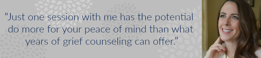 psychic medium sessions can help reduce the pain of grieving and be more effective than years of grief counseling