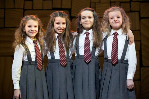 Sophia, Bailey, Oona, and Milly as Matilda