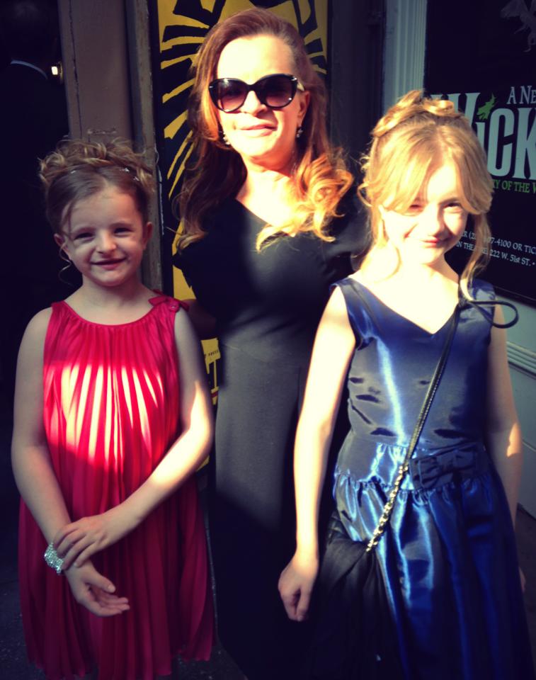 Milly, Abigail, and Mom at the Tony's