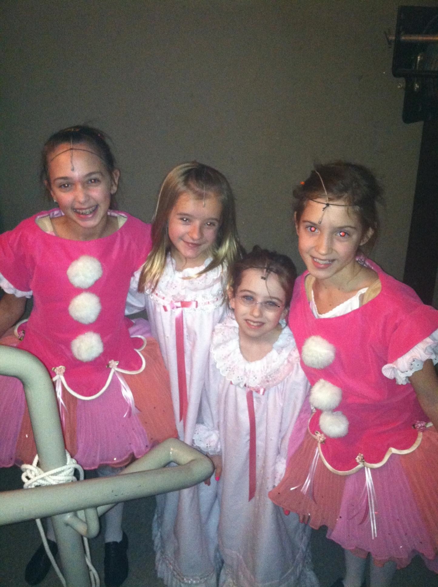 Abigail and Cast Backstage at the Grinch