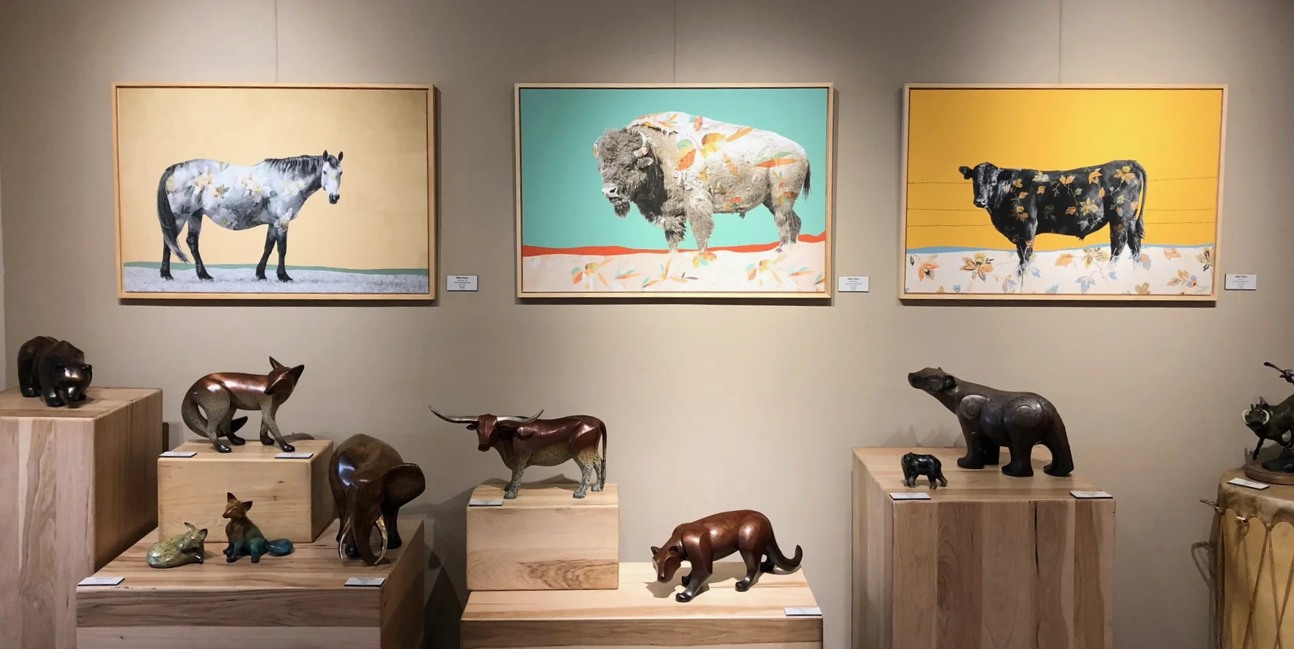 Wallflower Series displayed in Sorrel Sky Gallery in Santa Fe, New Mexico.