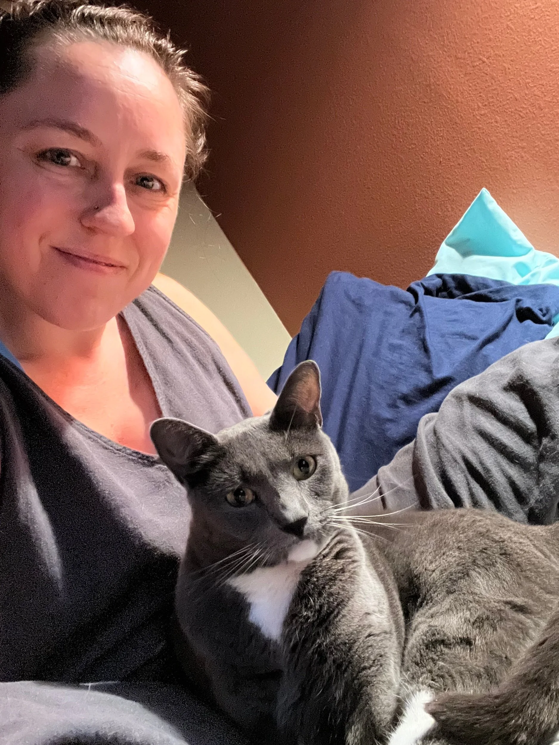 I'm grateful for kitty cuddles