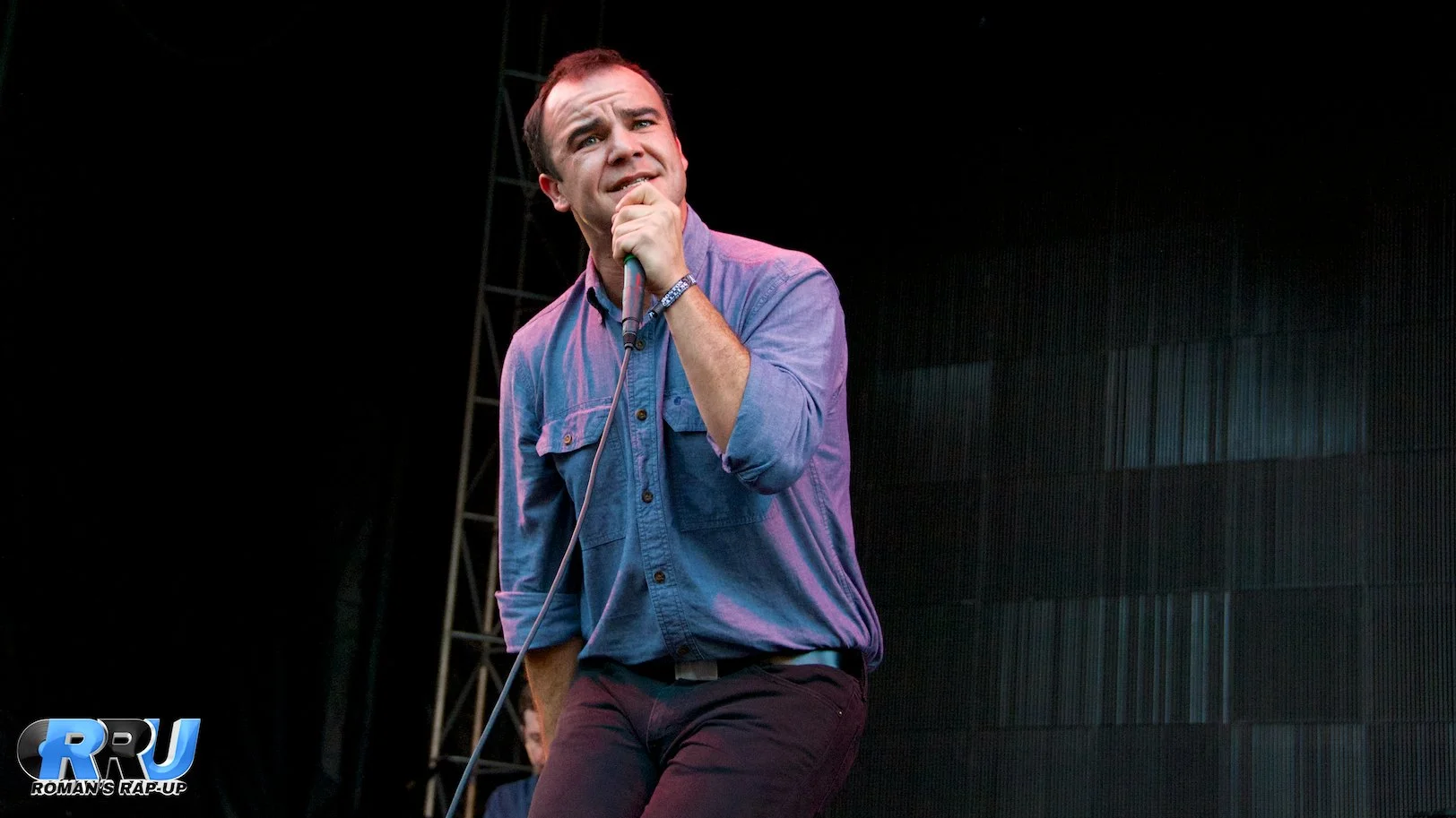Future Islands performing at Boston Calling Music Festival on September 5th, 2014 (Benjamin Esakof/Roman's Rap-Up).