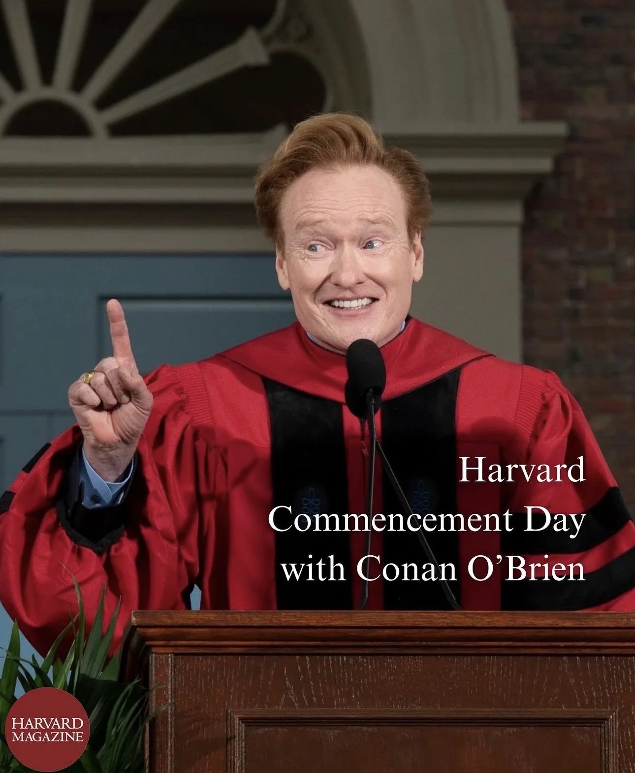 Cover of Conan O'Brien 2026 Harvard commencement speech